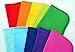 2 Ply Solid Flannel 8x8 Inches Set of 10 Rainbow Edging- Proudly Made in the USA!