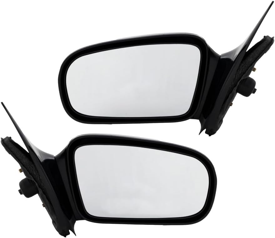 For 1995-2005 Chevy Cavalier Door Mirror Pair Driver and Passenger Side Unpainted Manual Non-Heated GM1320148