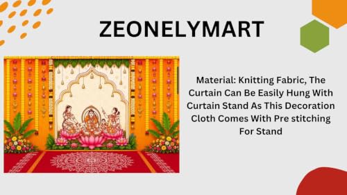 Image of seemantham Backdrop Decoration | Traditional Seemantham & Baby Shower Ceremony Backdrop 8x8 Feet | seemantham Backdrop Traditional | varalakshmi Backdrop Cloth