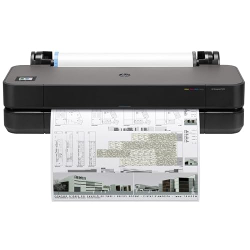 hp designjet t210 large format 24-inch color plotter printer includes 2-year warranty care pack 8ag32hblack