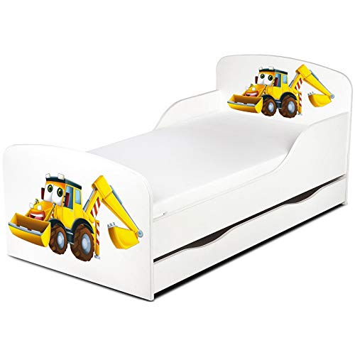 Krakpol Poland PriceRightHome Diggers Kleinkind Bett mit Unterbett Lagerung und Fasermatratze Cover