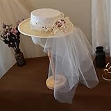【NEUES DESIGN】 Der Hut wird mit Dekorationen geliefert: Spitze/Spitze/Mesh/Quaste/Schleife/Blume/Blume und Mesh, um Ihr elegantes und lebhaftes Temperament hervorzuheben. Retro, stilvoll, elegant und komfortabel. Mit einzigartigen und schönen Designs können Sie Ihre Lieblingsfarben auswählen, die zu Ihren Flapper-Vintage-Kleidern und modernen Mode-Outfits oder Outfits passen.
