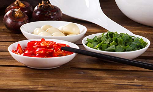 Bandtie 4-Pack 4-Inch Small Size Round Plate Kitchen Dishes Chinese Jingdezhen Bone China Soy Sauce Dessert Plates Dish Fashion Creative Ceramics Tea Coffee Cup Saucer (4, Dandelion-Pattern) #TOP3