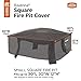 Classic Accessories Ravenna Water-Resistant 30 Inch Square Fire Pit Cover, Outdoor Firepit Cover