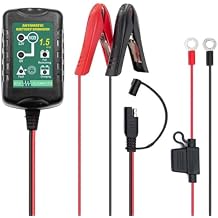 1.5-Amp Car Battery Charger, 6V and 12V Smart Fully Automatic Battery Charger Maintainer, Trickle Charger, Battery Desulfator for Car, Lawn Mower, Motorcycle, Boat, Marine Lead Acid Batteries