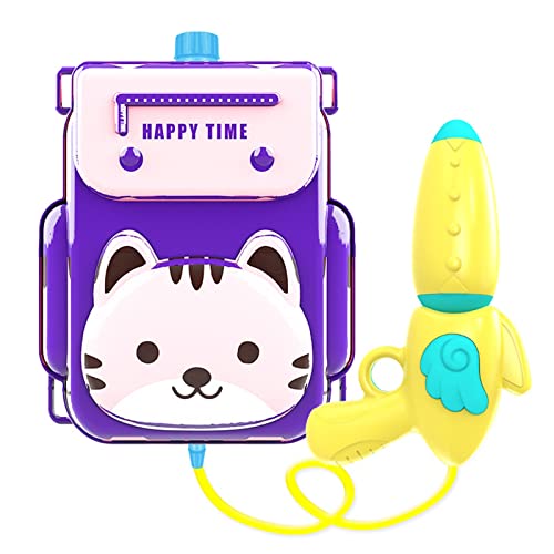 Water Gun for Kids, 1800ml Water Pistols Backpack with Water Tank, High Capacity Pull-Out Squirt Guns with Adjustable Straps, Summer Pool Beach Water Shooter Toy Boys Girls Gift for Outdoor, Square