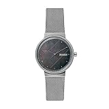Skagen Women's Annelie Quartz Analog Stainless Steel and Stainless Steel Mesh Watch, Color: Gray (Model: SKW2832)