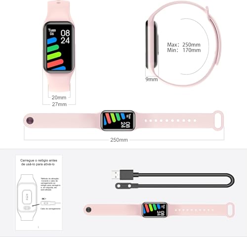 Relógio Inteligente, Smartwatches 1,47 Polegadas, Tela Colorida, 24 Modos Esportivos, Pedômetro, À P