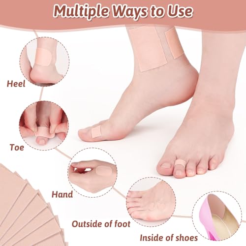 Image of Shynek 45 Sheets Moleskin for Feet, Moleskin for Blisters, Adhesive Mole Skin Patch for Shoes, Moleskin Padding for Feet Blister Prevention, Moleskin Tape for Boots Hiking Reduce Friction Pain