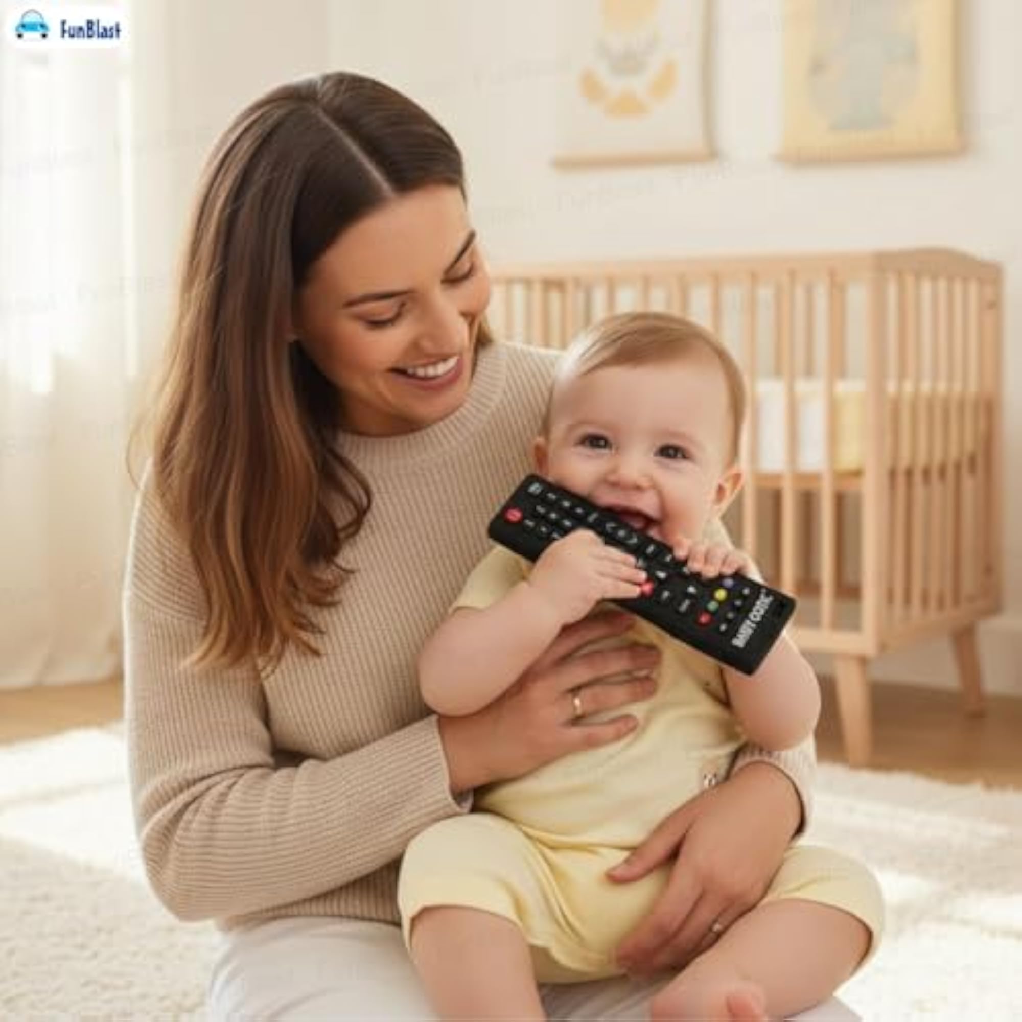 Silicone Remote Teether for Baby, 3+ Months