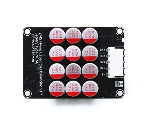 3S 4S 12V 5A Battery Active Equalizer BMS Balancer Lipo Li-ion LFP LiFePO4 Lithium Battery Balance Active Energy Transfer Equalization Module Faster Whole Group Capacitor Balancer PCB4
