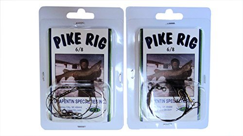 Catchmore Muskie/Pike Rig w/Blades - Two Packs - #PR68 - Summer, Tip-up or Bobber - Size 6 & 8 Treble Hooks