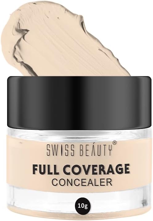 SWISS BEAUTY Full Coverage Matte Concealer Cream, Shade- Fair, 10gm