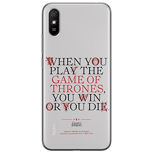 ERT GROUP mobile phone case for Xiaomi REDMI 9A original and officially Licensed Game of Thrones pattern 009 optimally adapted to the shape of the mobile phone