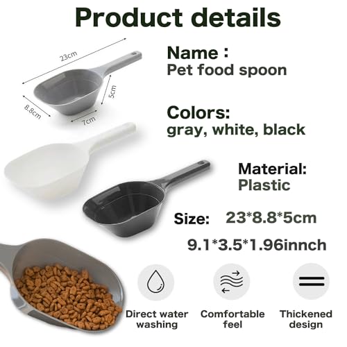 3PCS Dog Food Scoop, 1 Cup Plastic Pet Food Scoop With Measuring Lines for Dogs Cats Birds and Rabbits 3PCS Dog Food Scoop, 1 Cup Plastic Pet Food Scoop With Measuring Lines for Dogs Cats Birds and Rabbits
