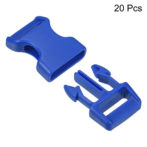 Backpack Clips Blue PATIKIL Plastic Buckles, 20 Pack Quick Side Release Clips for Strap ...