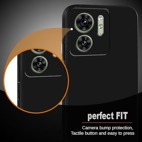 Image of Back Cover for Motorola Moto Edge 40 5G | Full Camera Protection | Premium Liquid Silicon Case | Flexible Bumper Case for Motorola Moto Edge 40 5G (Black)