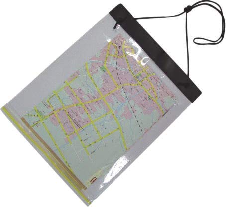 Waterproof Map Case Holder, Watertight Map Carrier, Transparent Dry Bag Protector Pouch for Camping, Hiking, Documents, Electronics, Emergency, Outdoors
