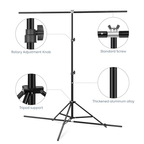 Kit de fondo blanco con soporte ajustable 2x2 m miniatura 7