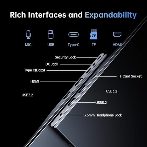 Image of 2026 AMD Gaming Laptop with Ryzen 4300U Processor, 15.6 inch FHD Screen Laptop Computer with AMD Radeon Graphics, 16GB RAM 512GB ROM Laptops Work Student Win 11 Laptop, Type-C, HDMI