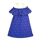 Nautica Girls' Off The Shoulder Dress, Neon Palm Blue, M8/10