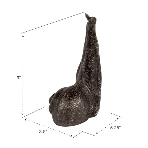Image of Creative Co-Op Decorative Distressed Cast Iron Snail Bookends, Antique Black Finish
