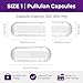 ATLEMISME Pullulan Empty Capsules Size 1 - Vegan Capsules Empty (100 Count) Empty Capsules DIY Vegetable Capsule Filling - Veggie Capsules Empty Caps with 2 Micro Lab Spoons for Capsule Filling
