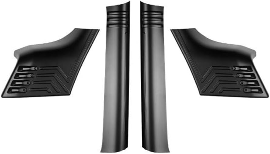 Toworldit ABS Resin Rearview Mirror Door Handle Fog Taillights Fuel Tank Cap Guards Cover Trim Mecha Style Compatible with Suzuki Jimny 3-Door 2019-2026 (4pcs/Set A-Pillar Corner Trim Cover)