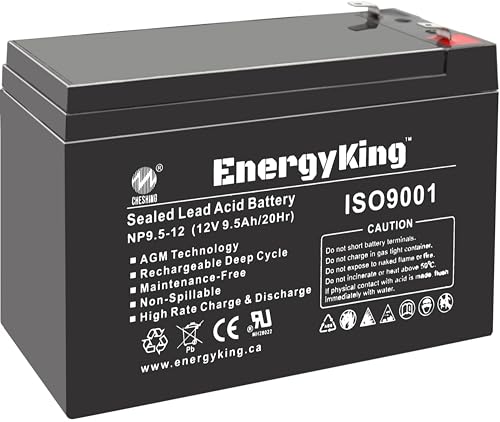 EnergyKing 12V 9.5Ah AGM Battery High Rate Charge & Discharge ISO9001