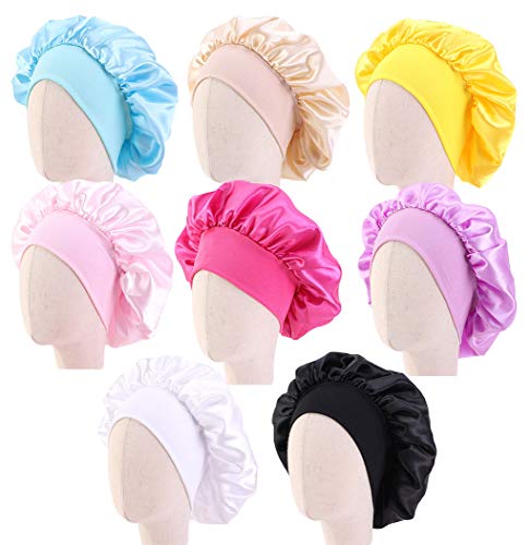 Child Night Sleep Caps Wide Band Sleeping Hats for Kids Toddler Children (8pcs-photo2)