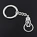 Produktbild Mode Männer 30mm Schlüsselbund DIY Metallhalter Kette Glühbirne 35x19mm Silber Farbe Anhänger Geschenk