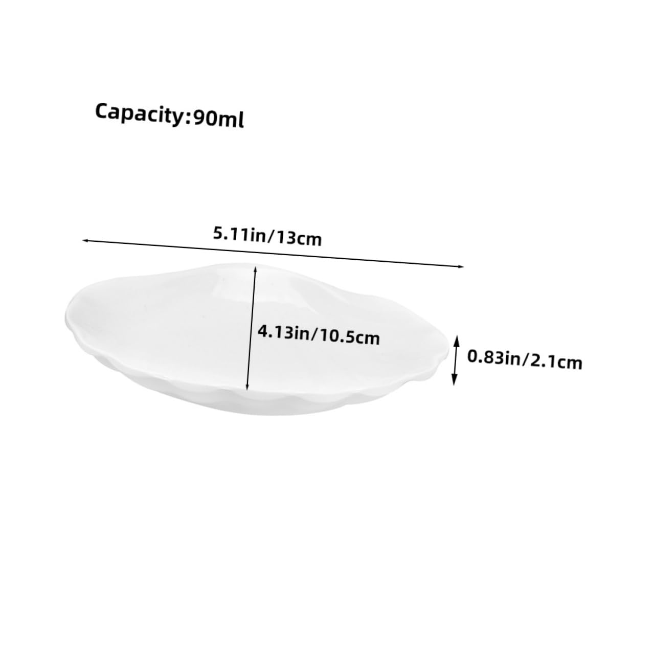 Unomor 3Pcs Snack Plate Shell Shaped Condiment Dish for Sauces and Dips Smooth Surface Serving Dish for Hot Pot Restaurants and Elegant Table Settings