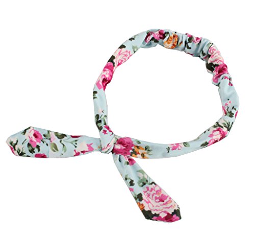 China Rose 50'S Floral Ruffles Rompers Backless Dress Bathing Suit Swimwear (0-12 Months, Light Blue) #TOP5