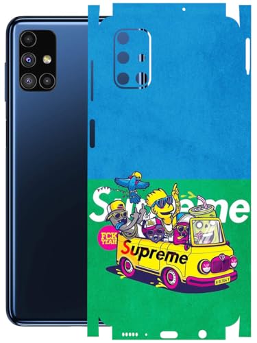 Image of AtOdds - Full Body Back Screen Guard Protector Film - Lamination Wrap Skin Sticker Compatible with Samsung Galaxy M51 | Scratchproof Matte Finish (Simps)