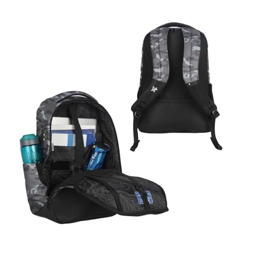 Image of Arctic Fox Ranger Anti-Theft Backpack with USB Charging Port | 35 Ltr Capacity | Multipurpose Backpack |Rain Cover | Number Lock | 15.5 Inch Laptop Backpack (Camo Grey)