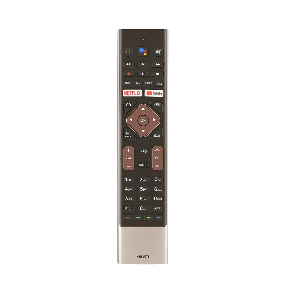 marman® Compatible with Haier TV Remote Control Model HTR-U27E with Bluetooth and Voice Command Feature with HotKeys Suitable for Android Smart Televisions - Pairing Must