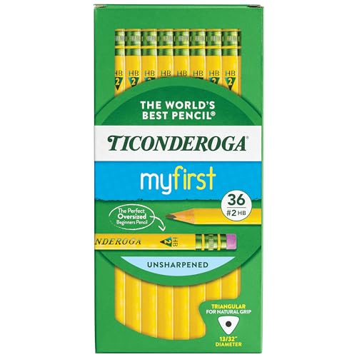Lápices Ticonderoga My First Tri-Write HB con borrador 36 u miniatura 1