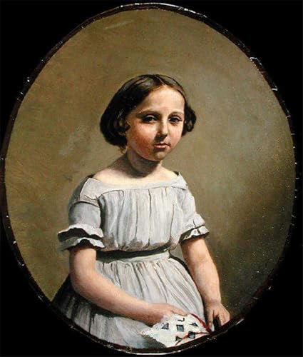 Tableau la fille aînée de M. Edouard Delalain Corot impression sur toile décoration murale chambre