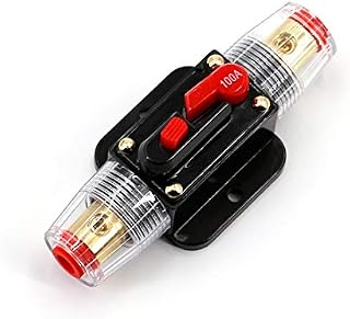 UTSAUTO Circuit Breaker 100Amp Resettable Fuse Circuit Breaker Auto Car Stereo Inline Fuse Holders Inverter, Manual Reset 12V-24V DC for Automotive Marine Boat Audio System Protection