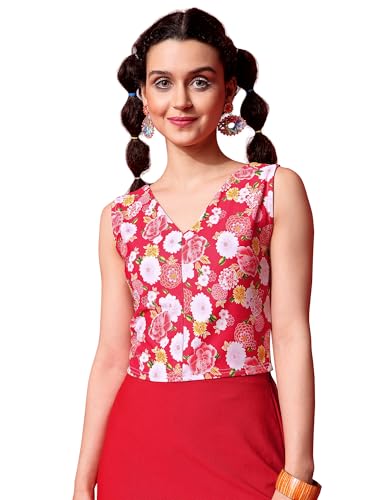Image of PURVAJA Women's Polyester Floral Relaxed Fit Shirt