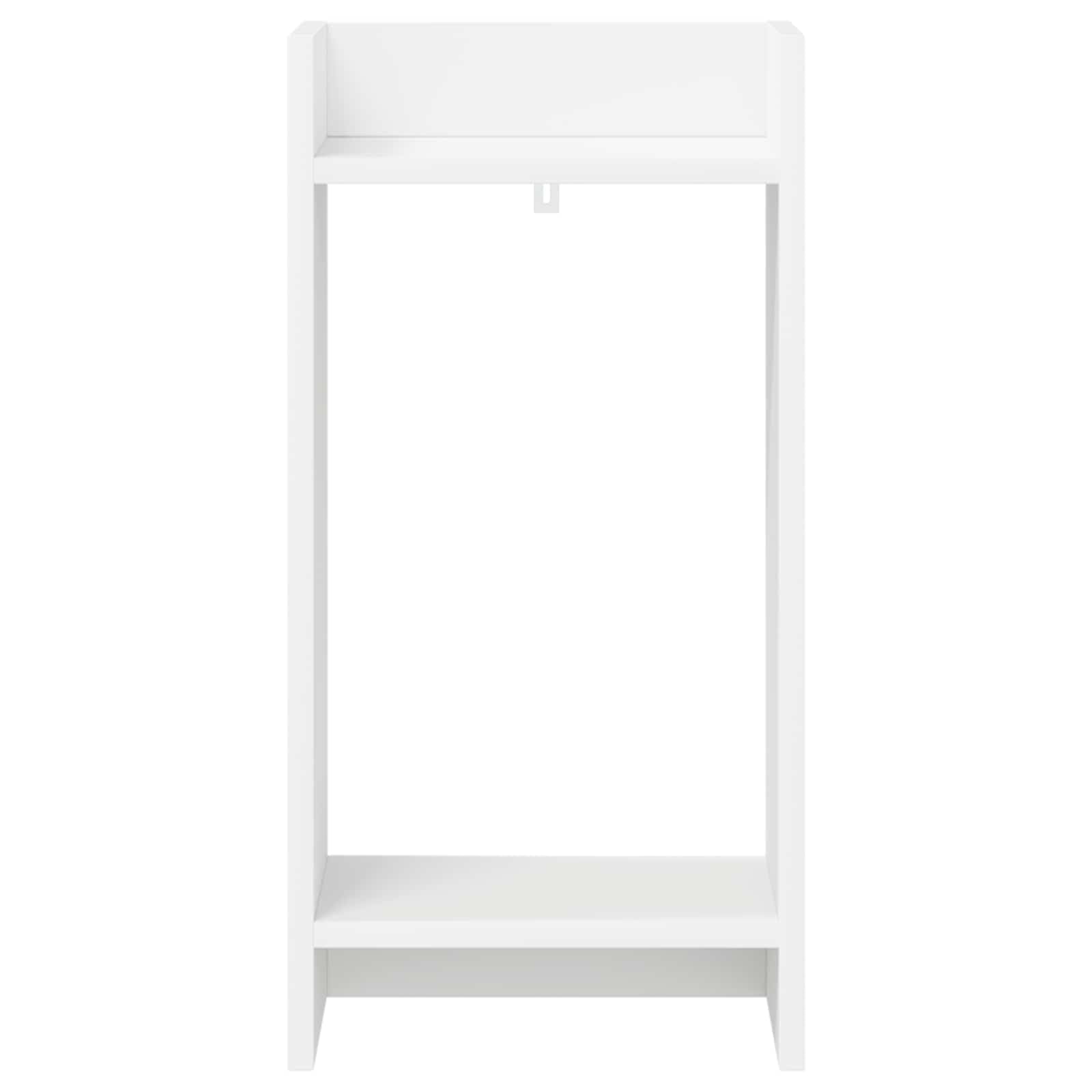Set di 2 moderni supporti per piante in legno bianco, 30 x 30 x 60 cm, struttura aperta per interni, scaffale salvaspazio piccolo per una presentazione chiara