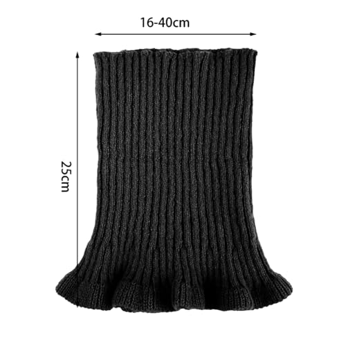 Hund Snood Ohrenwärmer - Beruhigende Ohrenschützer Für Hunde, Hundeschal für Hundehals, Hals und Ohrenwärmer, Haustierhaube für Outdoor-Reisen 25 x 16 cm (Schwarz)
