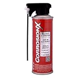 CorrosionX Rust Inhibitor, Industrial-Strength Dielectric Corrosion Prevention, Lubricant & Penetrant for Marine, Automotive, Electronics & RV Use, Protects Bolts, Cables, Engines, Parts, 6oz Aerosol