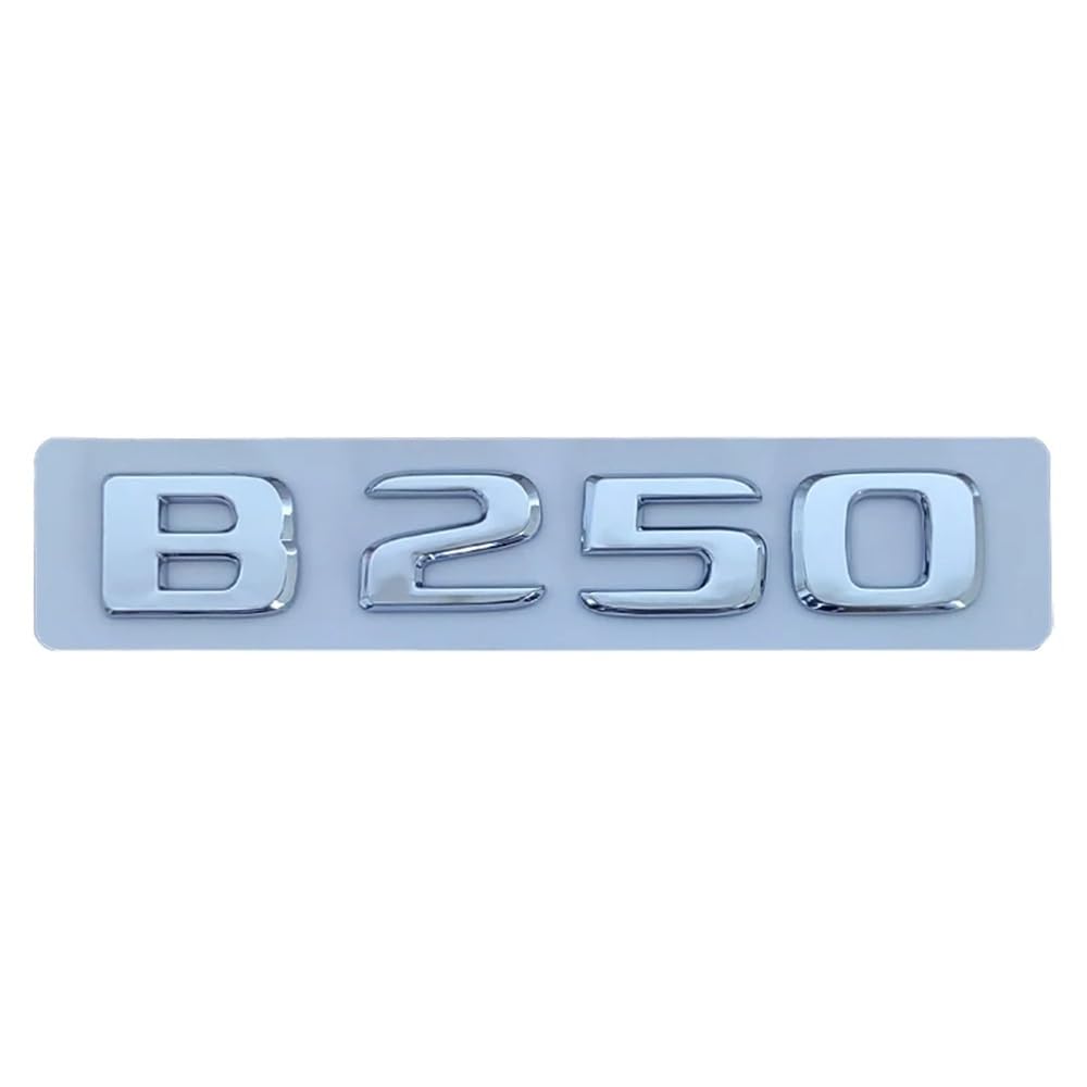 YTQMoreBNZ YYDStes ABS Chrome Black Letters Compatible With Mercedes Benz B180 B200 B220 B250 B260 W246 W245 Logo