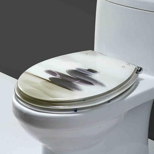 便座ソフトクローズ、 樹脂製トイレシート 36x42cm マルチカラー 13-20cm 穴間隔 U/V/O トイレ用(White C)