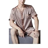 ✿【DESIGN FEATURES】:Polohemd Revers; Knopfverschluss; Brusttasche Dekoration; kurze Ärmel + Hose; elastischer Bund, Doppellinienverstärkung dreht sich nicht um und verformt sich nicht, einfach an- und auszuziehen; 2 Anzüge, praktisch und bequem; exquisite Geschenk-Box-Paket