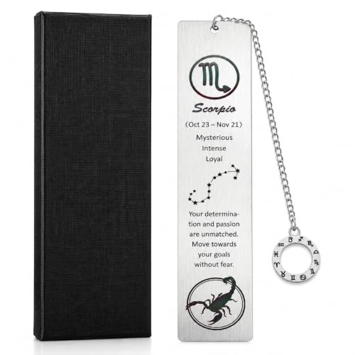Scorpio Zodiac Bookmark, Metal Book Mark...