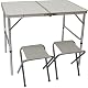 Campingtisch-Set Amanka Alu mit 2 Stühlen 90×60 cm