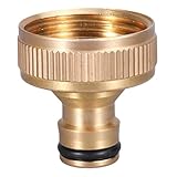 Außenhahnanschluss, 1, 4-Zoll-Messing-Schlauchanschluss mit Innengewinde, Schlauchadapter für Gartenschlaucharmaturen in der Küche zu Hause, Schlauchhahnanschluss, Schlauchadapter, Messing-Schlauc