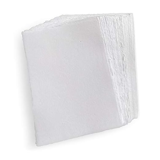 Wanderings Papel A4 Hecho a Mano Blanco con Borde Crudo - 21x30 cm - Grueso 150 GSM - Paquete de 50 - Hojas de Algodón para Acuarela/Técnica Mixta - Pintura, Dibujo, Papelería.